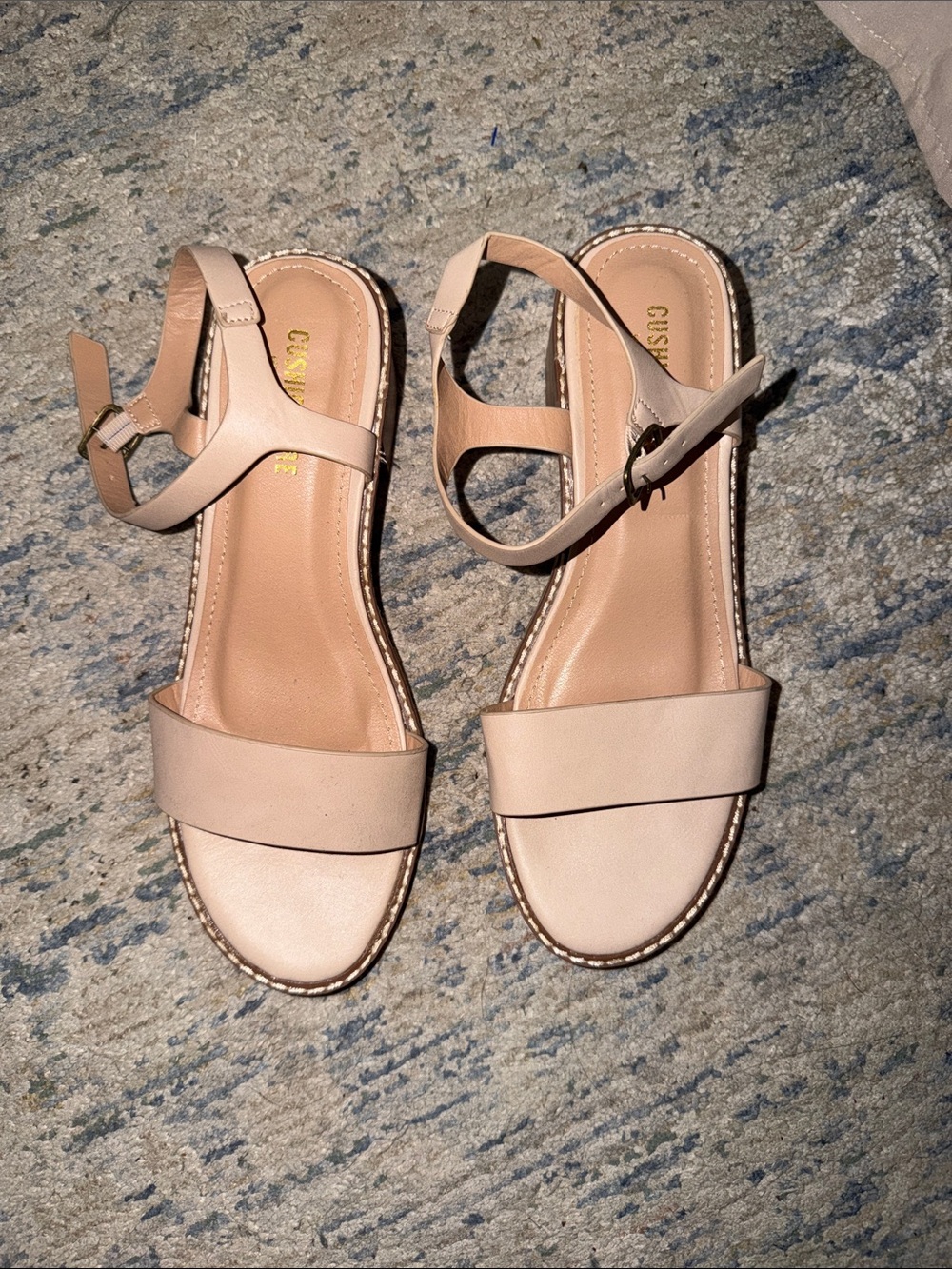Women’s Beige Ankle-Strap Flat Sandals